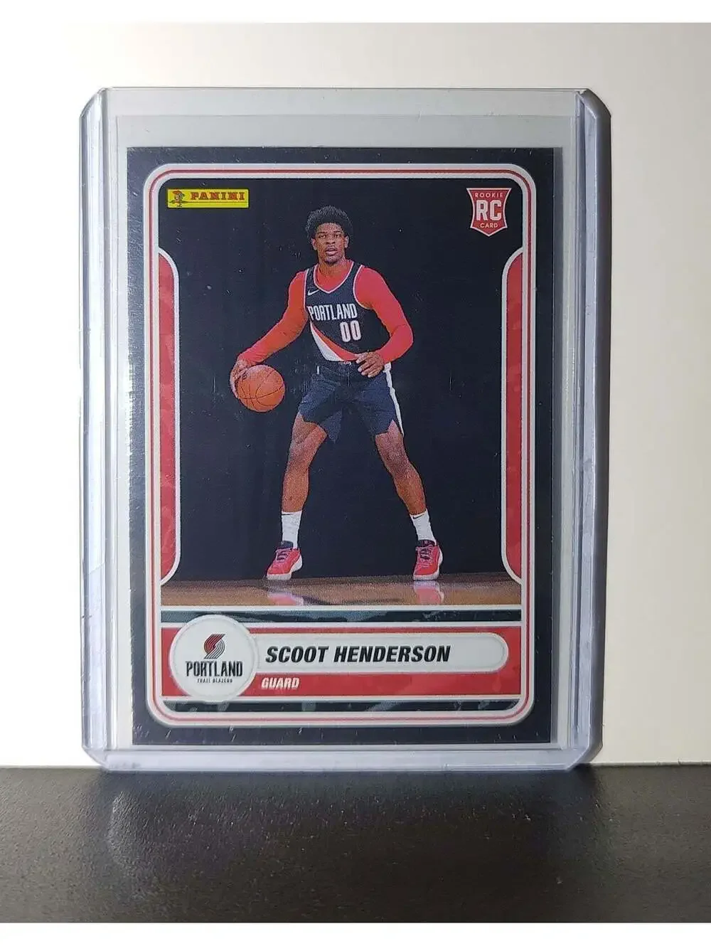 Scoot Henderson Rookie 2023-24 Panini NBA Sticker Foil Card #73 Trail Blazers
